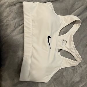 White Nike sports bra